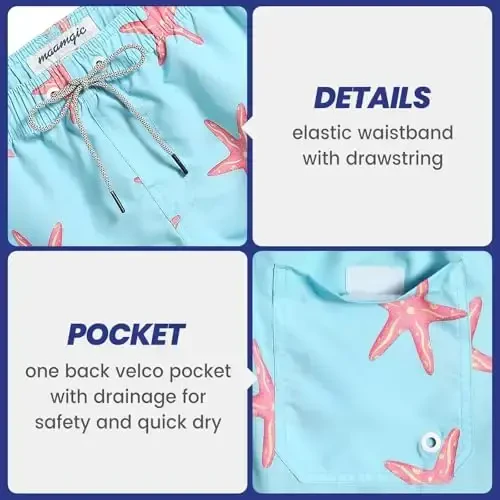 maamgic Mens Slim Fit Swim Shorts Swim Trunks 7 inch Quick Dry Mens Bathing Suits with Mesh Lining - 4