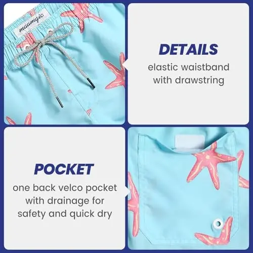 maamgic Mens Slim Fit Swim Shorts Swim Trunks 7 inch Quick Dry Mens Bathing Suits with Mesh Lining - 4