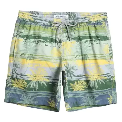 maamgic Mens Slim Fit Swim Shorts Swim Trunks 7 inch Quick Dry Mens Bathing Suits with Mesh Lining 