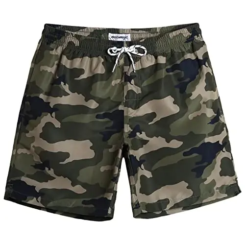 maamgic Mens Slim Fit Swim Shorts Swim Trunks 7 inch Quick Dry Mens Bathing Suits with Mesh Lining - 1