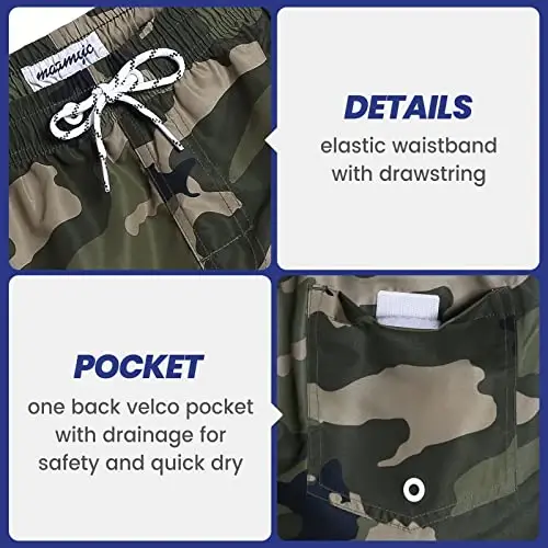 maamgic Mens Slim Fit Swim Shorts Swim Trunks 7 inch Quick Dry Mens Bathing Suits with Mesh Lining - 3