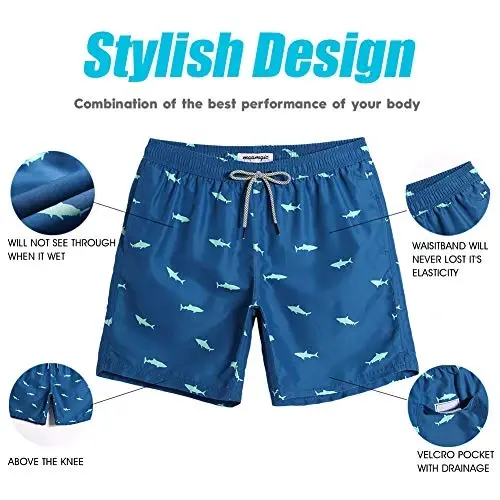 maamgic Mens Slim Fit Swim Shorts Swim Trunks 7 inch Quick Dry Mens Bathing Suits with Mesh Lining - 4