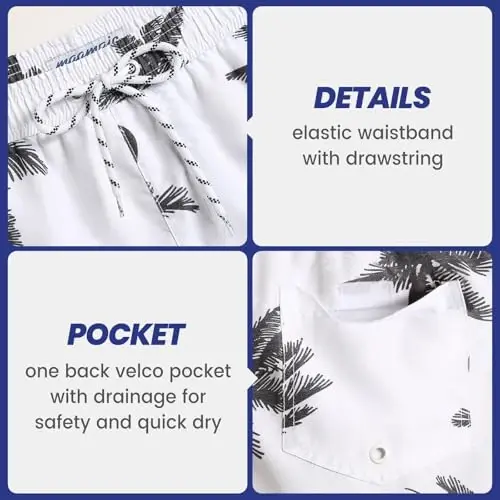 maamgic Mens Slim Fit Swim Shorts Swim Trunks 7 inch Quick Dry Mens Bathing Suits with Mesh Lining - 5