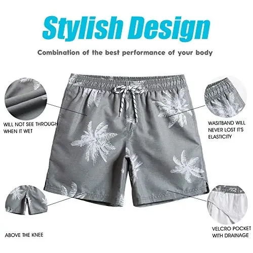 maamgic Mens Slim Fit Swim Shorts Swim Trunks 7 inch Quick Dry Mens Bathing Suits with Mesh Lining - 4