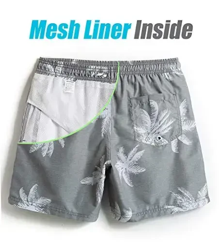 maamgic Mens Slim Fit Swim Shorts Swim Trunks 7 inch Quick Dry Mens Bathing Suits with Mesh Lining - 3
