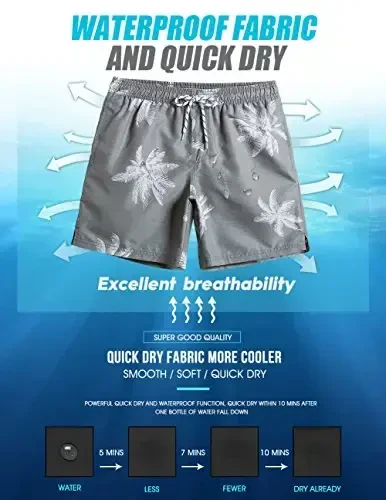 maamgic Mens Slim Fit Swim Shorts Swim Trunks 7 inch Quick Dry Mens Bathing Suits with Mesh Lining - 5