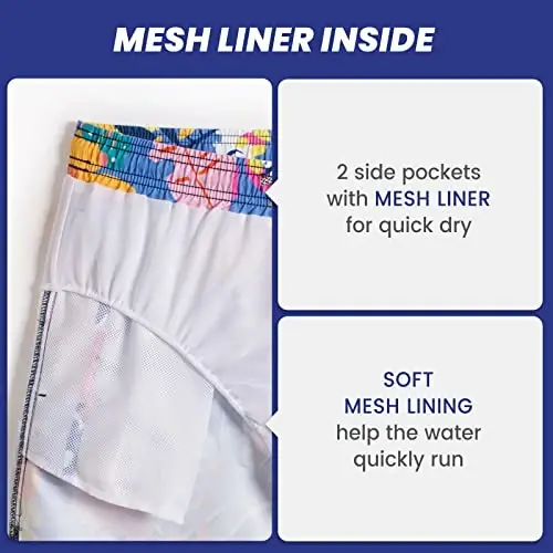 maamgic Mens Slim Fit Swim Shorts Swim Trunks 7 inch Quick Dry Mens Bathing Suits with Mesh Lining - 4