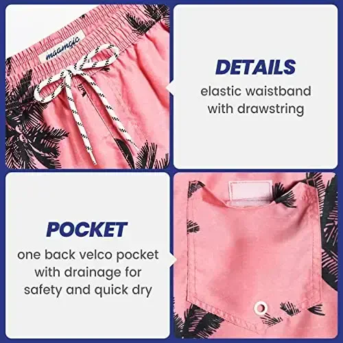 maamgic Mens Slim Fit Swim Shorts Swim Trunks 7 inch Quick Dry Mens Bathing Suits with Mesh Lining - 3