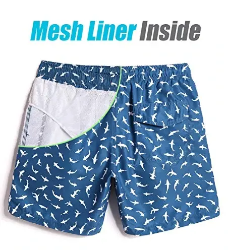 maamgic Mens Slim Fit Swim Shorts Swim Trunks 7 inch Quick Dry Mens Bathing Suits with Mesh Lining - 4