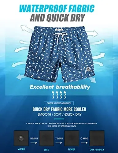 maamgic Mens Slim Fit Swim Shorts Swim Trunks 7 inch Quick Dry Mens Bathing Suits with Mesh Lining - 6