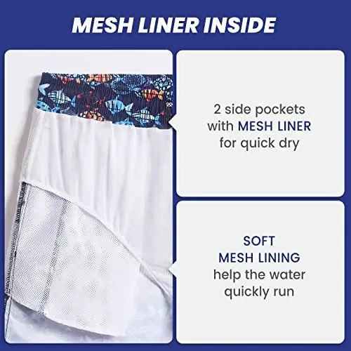 maamgic Mens Slim Fit Swim Shorts Swim Trunks 7 inch Quick Dry Mens Bathing Suits with Mesh Lining - 5