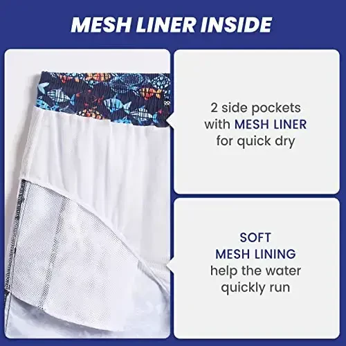 maamgic Mens Slim Fit Swim Shorts Swim Trunks 7 inch Quick Dry Mens Bathing Suits with Mesh Lining - 5
