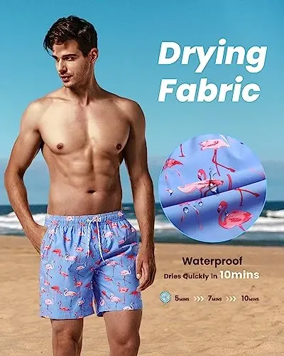 maamgic Mens Slim Fit Swim Shorts Swim Trunks 7 inch Quick Dry Mens Bathing Suits with Mesh Lining - 4