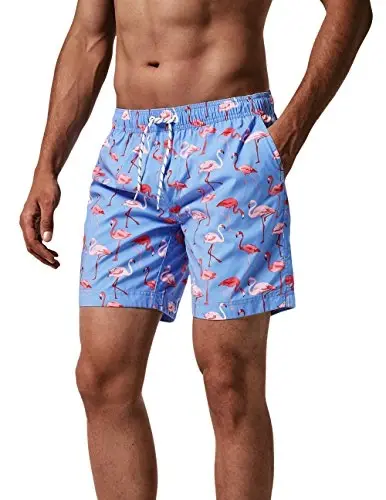 maamgic Mens Slim Fit Swim Shorts Swim Trunks 7 inch Quick Dry Mens Bathing Suits with Mesh Lining - 1