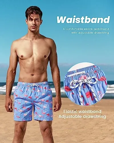 maamgic Mens Slim Fit Swim Shorts Swim Trunks 7 inch Quick Dry Mens Bathing Suits with Mesh Lining - 5