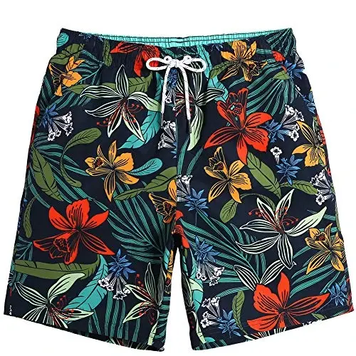 maamgic Mens Slim Fit Swim Shorts Swim Trunks 7 inch Quick Dry Mens Bathing Suits with Mesh Lining - 1