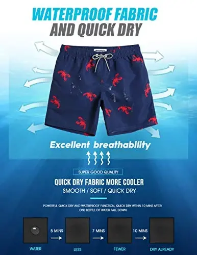 maamgic Mens Slim Fit Swim Shorts Swim Trunks 7 inch Quick Dry Mens Bathing Suits with Mesh Lining - 5