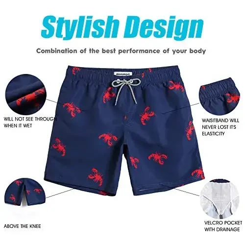 maamgic Mens Slim Fit Swim Shorts Swim Trunks 7 inch Quick Dry Mens Bathing Suits with Mesh Lining - 4