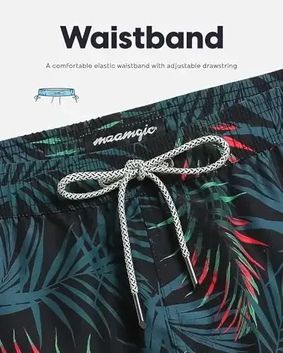 maamgic Mens Slim Fit Swim Shorts Swim Trunks 7 inch Quick Dry Mens Bathing Suits with Mesh Lining - 5