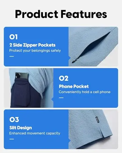 maamgic Men's Swim Trunks 5.5 inch Seersucker 2 in 1 Beach Shorts Quick Dry Bathing Suits with Compression Liner - 4