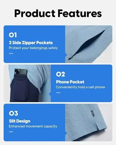 maamgic Men's Swim Trunks 5.5 inch Seersucker 2 in 1 Beach Shorts Quick Dry Bathing Suits with Compression Liner - 4