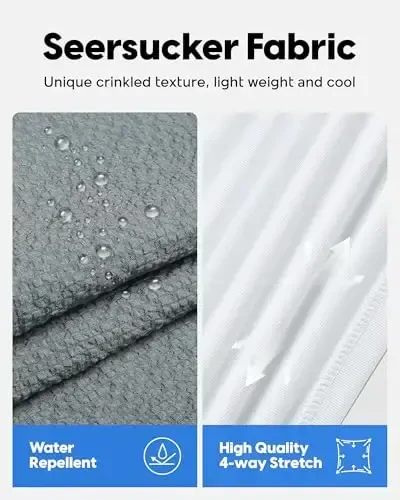 maamgic Men's Swim Trunks 5.5 inch Seersucker 2 in 1 Beach Shorts Quick Dry Bathing Suits with Compression Liner - MODAZONE (1)