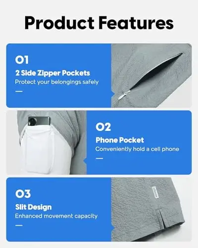 maamgic Men's Swim Trunks 5.5 inch Seersucker 2 in 1 Beach Shorts Quick Dry Bathing Suits with Compression Liner - 4