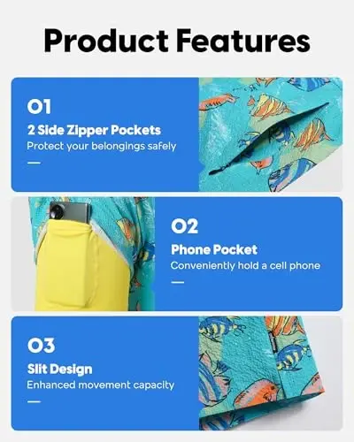 maamgic Men's Swim Trunks 5.5 inch Seersucker 2 in 1 Beach Shorts Quick Dry Bathing Suits with Compression Liner - 4