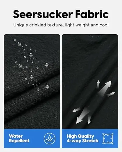 maamgic Men's Swim Trunks 5.5 inch Seersucker Beach Shorts Quick Dry Bathing Suits with Mesh Liner - MODAZONE (1)