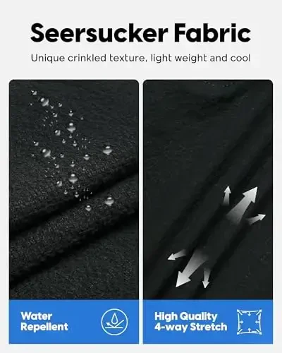 maamgic Men's Swim Trunks 5.5 inch Seersucker Beach Shorts Quick Dry Bathing Suits with Mesh Liner - MODAZONE (1)