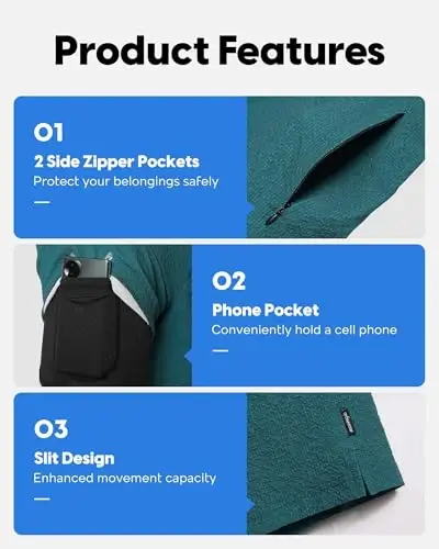 maamgic Men's Swim Trunks 5.5 inch Seersucker 2 in 1 Beach Shorts Quick Dry Bathing Suits with Compression Liner - 4