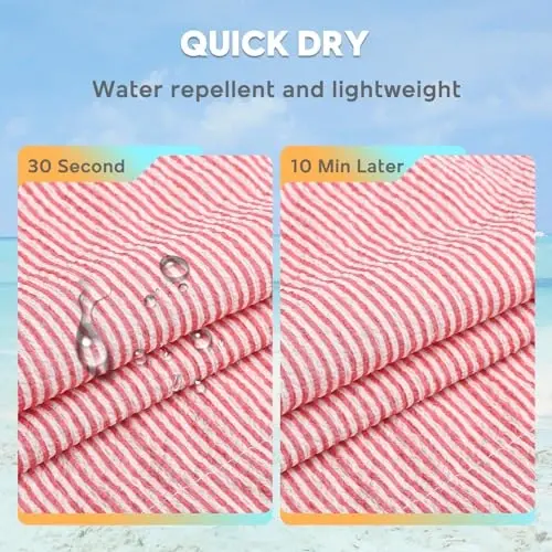 maamgic Men's Swim Trunks 5.5 inch Seersucker Beach Shorts Quick Dry Bathing Suits with Mesh Liner - 3