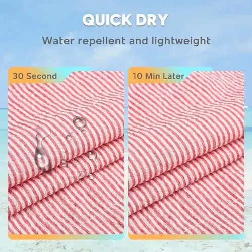 maamgic Men's Swim Trunks 5.5 inch Seersucker Beach Shorts Quick Dry Bathing Suits with Mesh Liner - 3