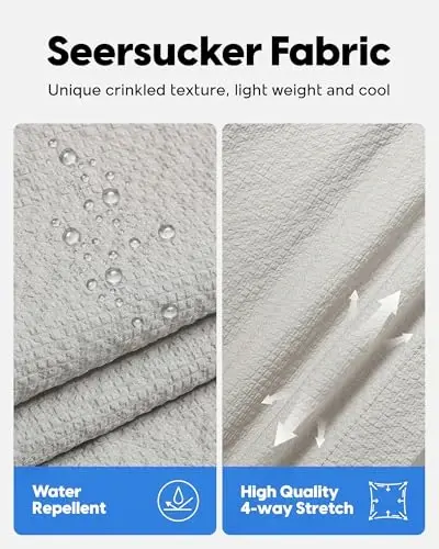 maamgic Men's Swim Trunks 5.5 inch Seersucker Beach Shorts Quick Dry Bathing Suits with Mesh Liner - MODAZONE (1)