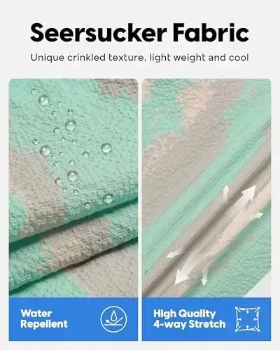 maamgic Men's Swim Trunks 5.5 inch Seersucker Beach Shorts Quick Dry Bathing Suits with Mesh Liner - 2