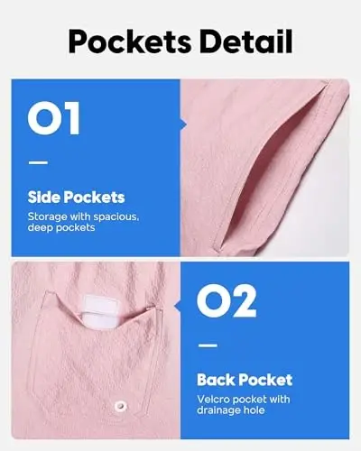 maamgic Men's Swim Trunks 5.5 inch Seersucker Beach Shorts Quick Dry Bathing Suits with Mesh Liner - 4