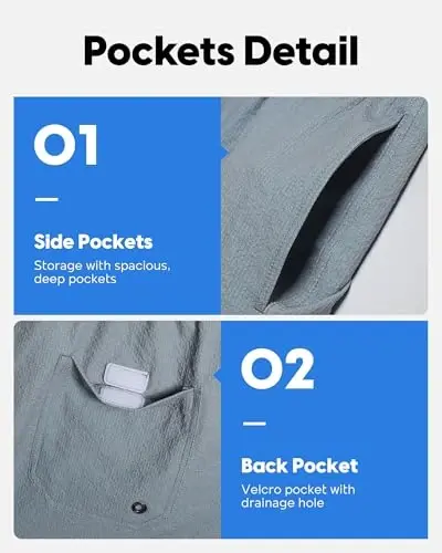 maamgic Men's Swim Trunks 5.5 inch Seersucker Beach Shorts Quick Dry Bathing Suits with Mesh Liner - 4