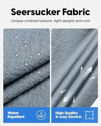 maamgic Men's Swim Trunks 5.5 inch Seersucker Beach Shorts Quick Dry Bathing Suits with Mesh Liner - 2