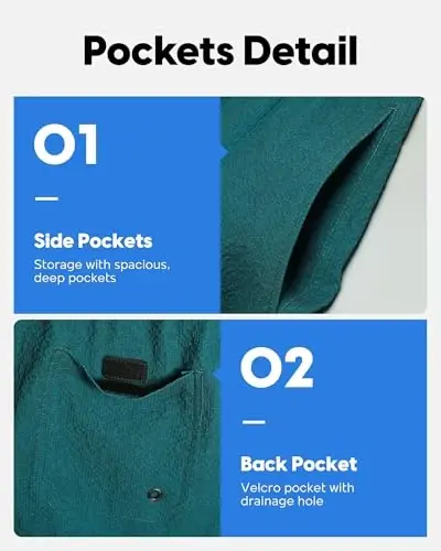 maamgic Men's Swim Trunks 5.5 inch Seersucker Beach Shorts Quick Dry Bathing Suits with Mesh Liner - 4