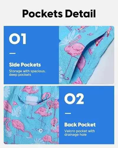 maamgic Men's Swim Trunks 5.5 inch Seersucker Beach Shorts Quick Dry Bathing Suits with Mesh Liner - 4