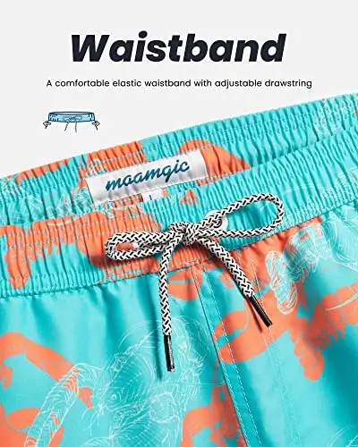 maamgic Mens Swim Trunks Quick Dry Swim Shorts with Mesh Lining Funny Swimwear Bathing Suits 7inch - 4