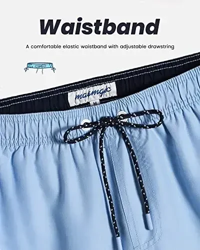 maamgic Mens Swim Trunks Quick Dry Swim Shorts with Mesh Lining Funny Swimwear Bathing Suits 7inch - 5