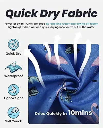 maamgic Mens Swim Trunks Quick Dry Swim Shorts with Mesh Lining Funny Swimwear Bathing Suits 7inch - 4