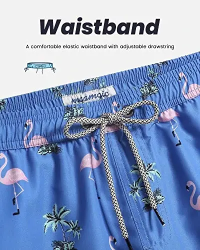 maamgic Mens Swim Trunks Quick Dry Swim Shorts with Mesh Lining Funny Swimwear Bathing Suits 7inch - 5