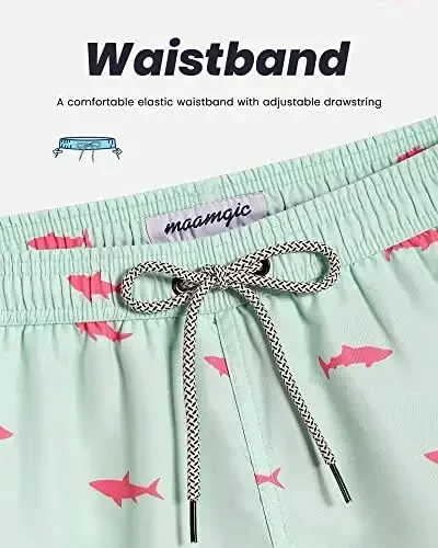 maamgic Mens Swim Trunks Quick Dry Swim Shorts with Mesh Lining Funny Swimwear Bathing Suits 7inch - 3