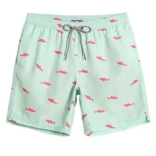 maamgic Mens Swim Trunks Quick Dry Swim Shorts with Mesh Lining Funny Swimwear Bathing Suits 7inch 