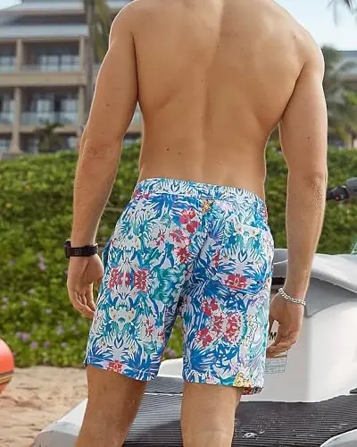 maamgic Mens Swim Trunks Quick Dry Swim Shorts with Mesh Lining Funny Swimwear Bathing Suits 7inch - 6