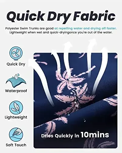 maamgic Mens Swim Trunks Quick Dry Swim Shorts with Mesh Lining Funny Swimwear Bathing Suits 7inch - 3