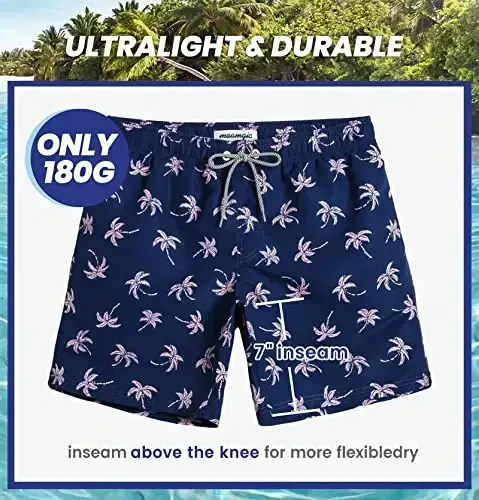 maamgic Mens Swim Trunks Quick Dry Swim Shorts with Mesh Lining Funny Swimwear Bathing Suits 7inch - 6