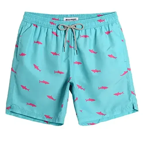 maamgic Mens Swim Trunks Quick Dry Swim Shorts with Mesh Lining Funny Swimwear Bathing Suits 7inch - 1